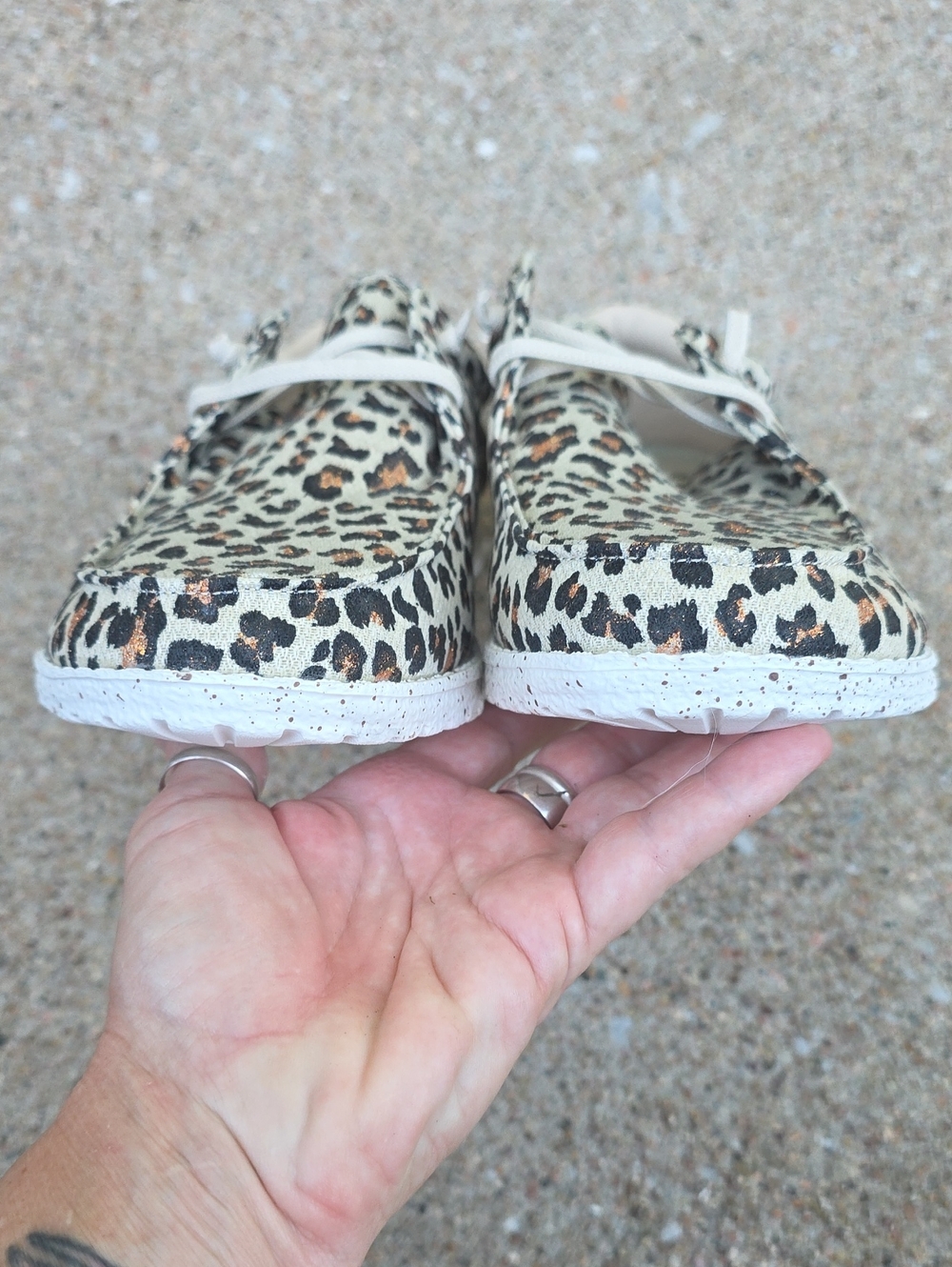 Roper Hang Loose Low Glitter Cheetah Leopard Chukka Loafer Shoes Size 9.5 - Picture 8 of 12